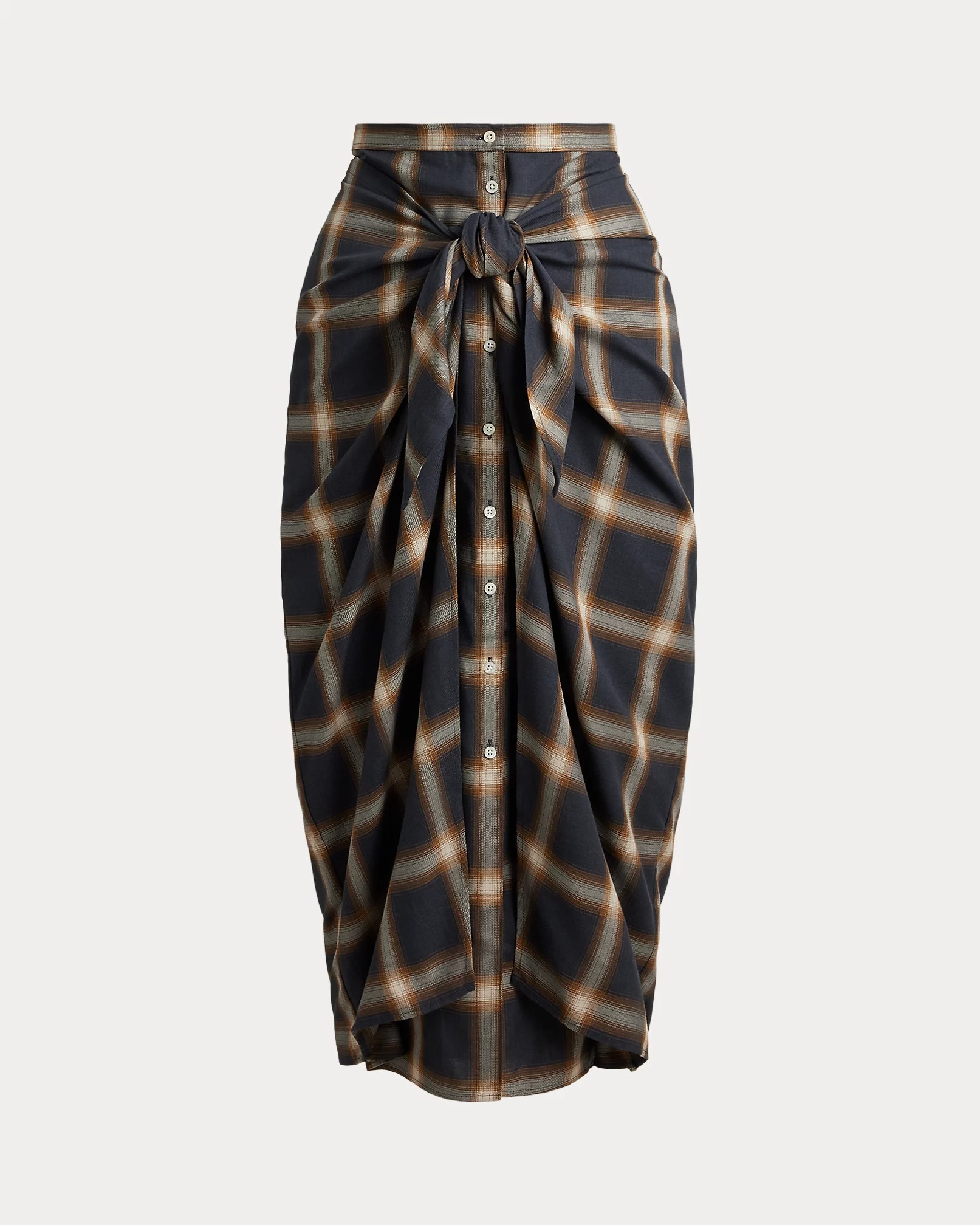 Ralph Lauren, Plaid Tie-Front Skirt