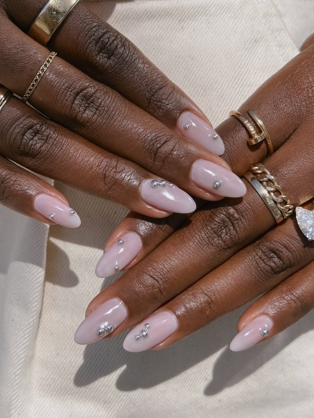 Studded Nail Trend @nailartbyqueenie