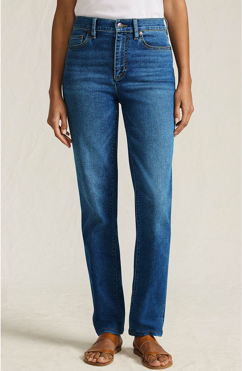 Recover High Rise Straight Leg Blue Jeans