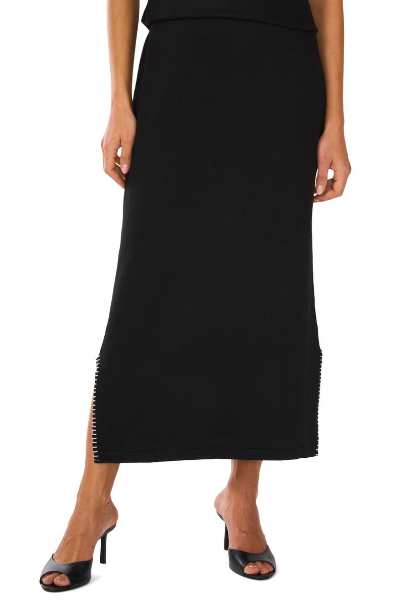Whipstitch Midi Sweater Skirt