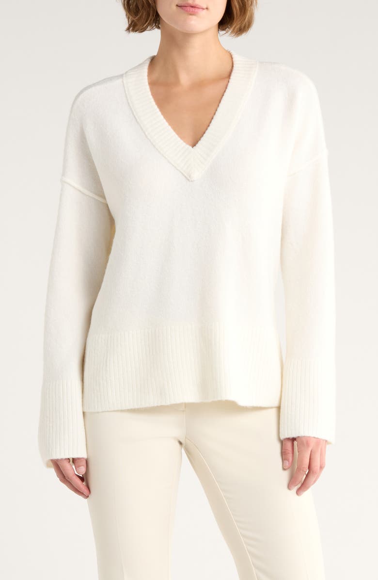 High-Low V-Neck Sweater