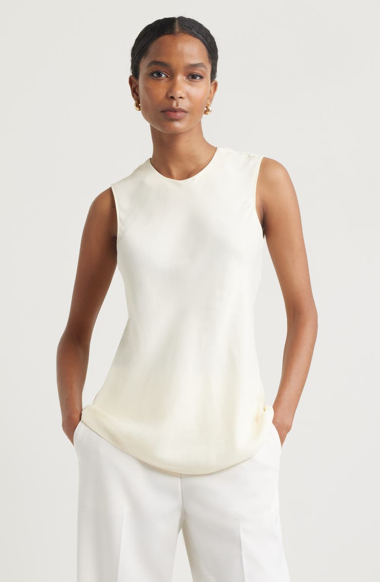 Sleeveless Satin Top
