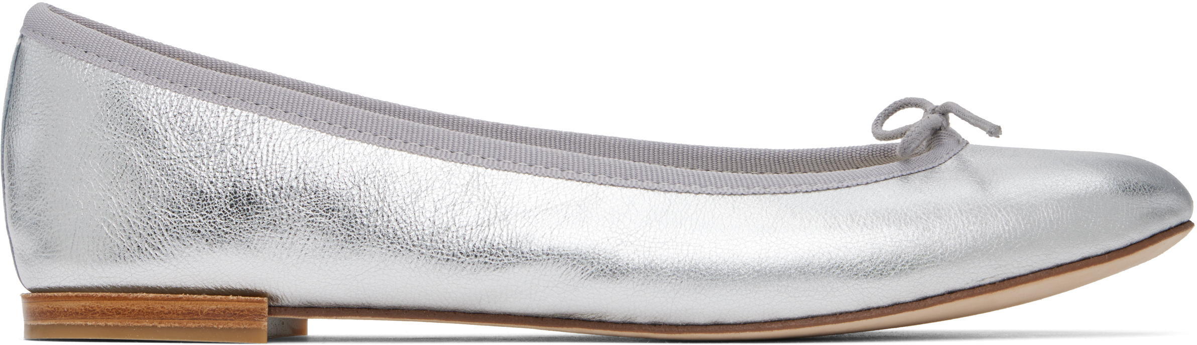 Silver Cendrillon Ballerina Flats