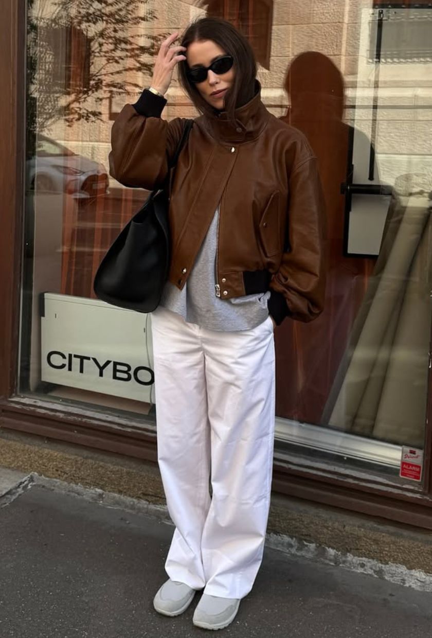 @annabelrosendahl wears a Nour Hammour jacket