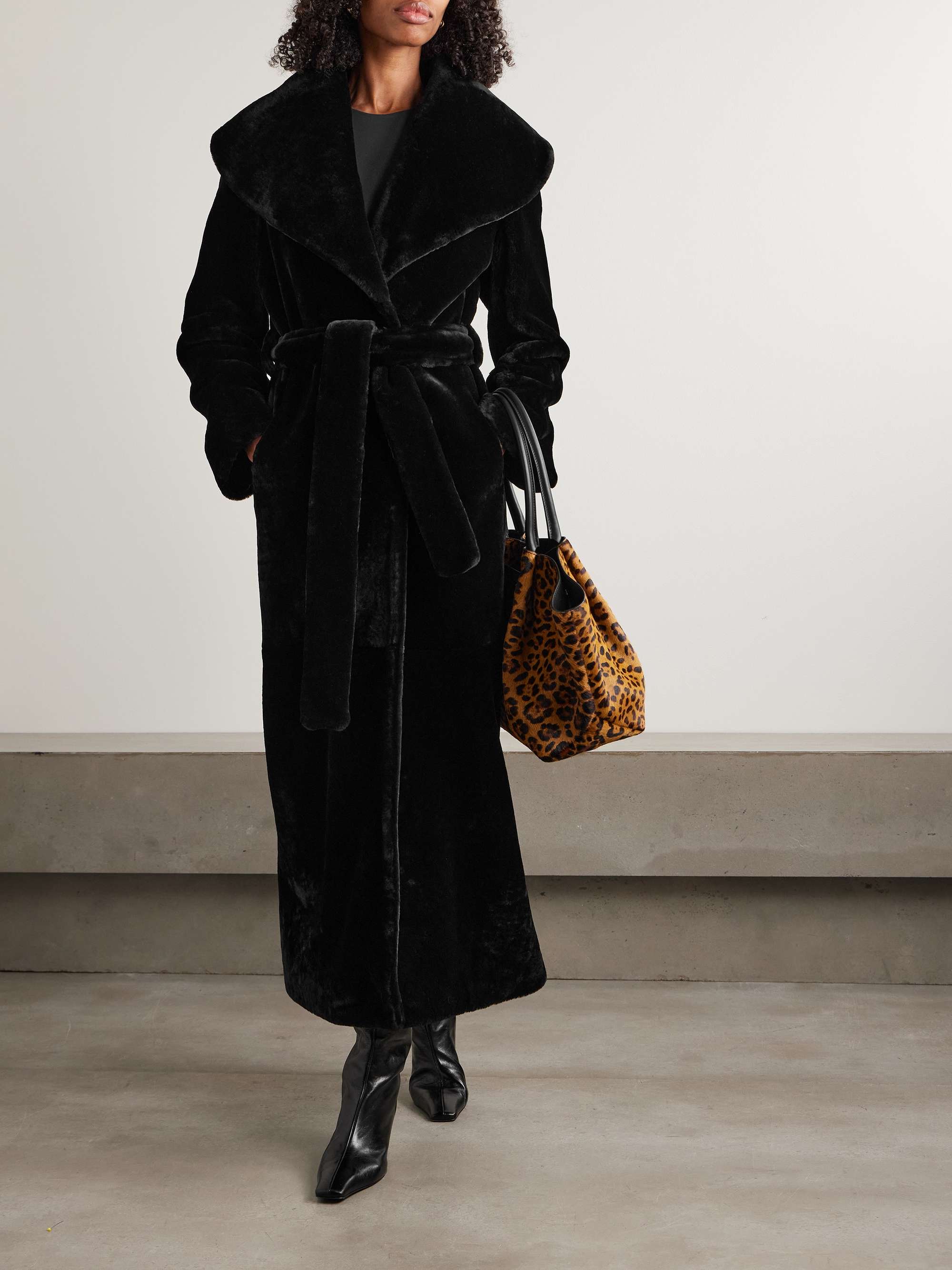 Giovanna Belted Shearling Coat