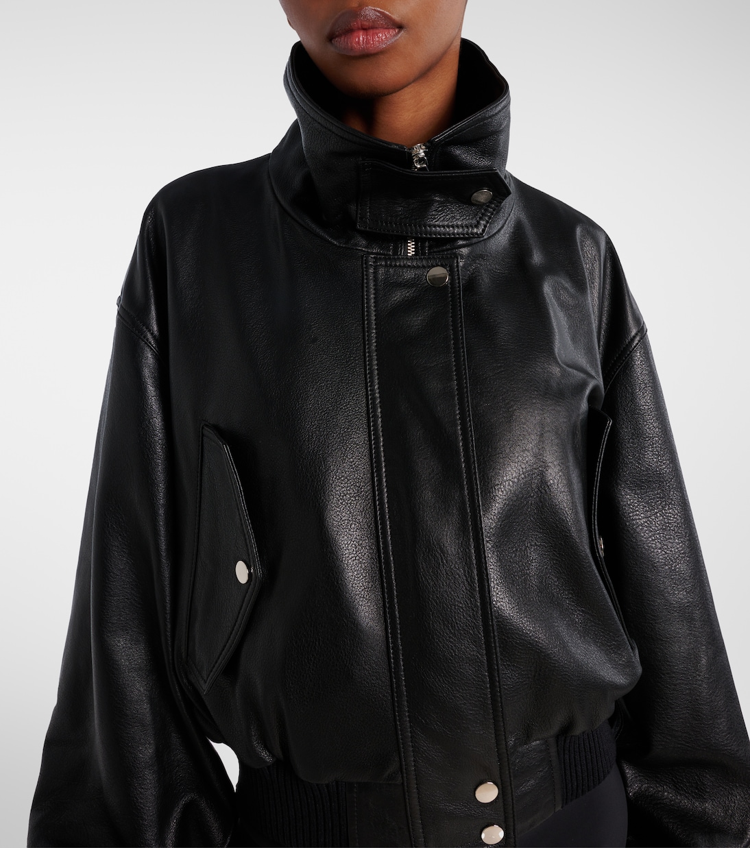 Briar Leather Bomber Jacket