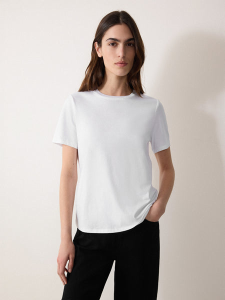 Supima Cotton Crew Neck Tee | White