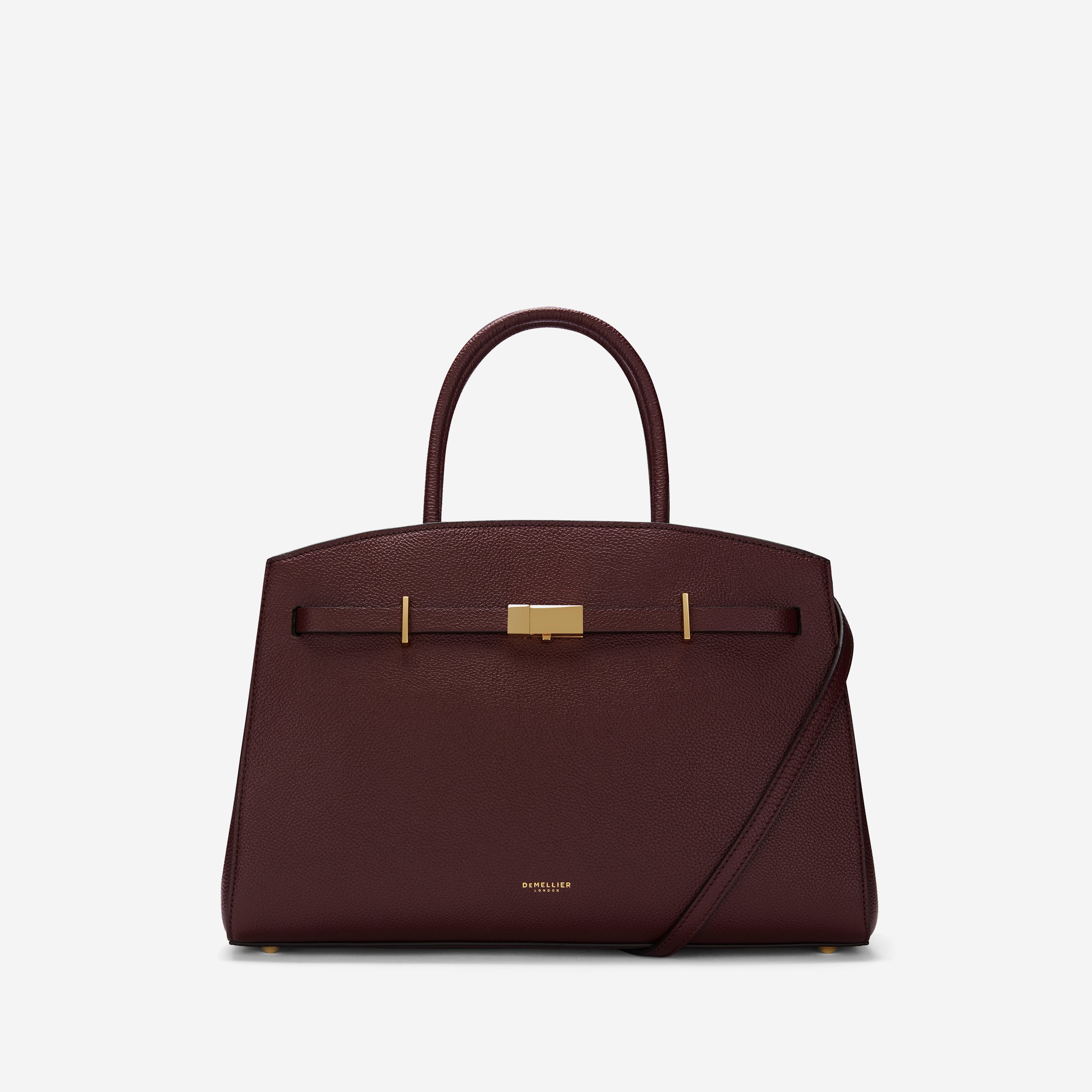 The Midi Hudson | Burgundy Small Grain | Demellier