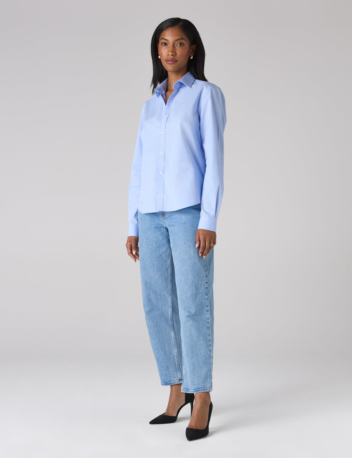 The Classic: Fine Poplin, Sky Blue
