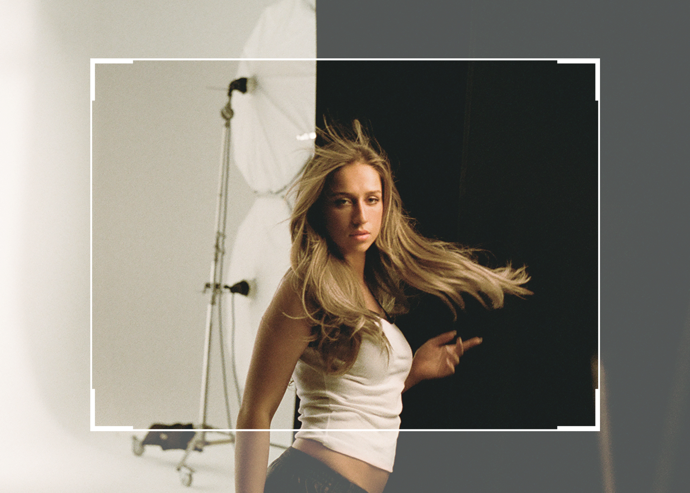 Tate McRae dances during a photo shoot with Neutrogena.