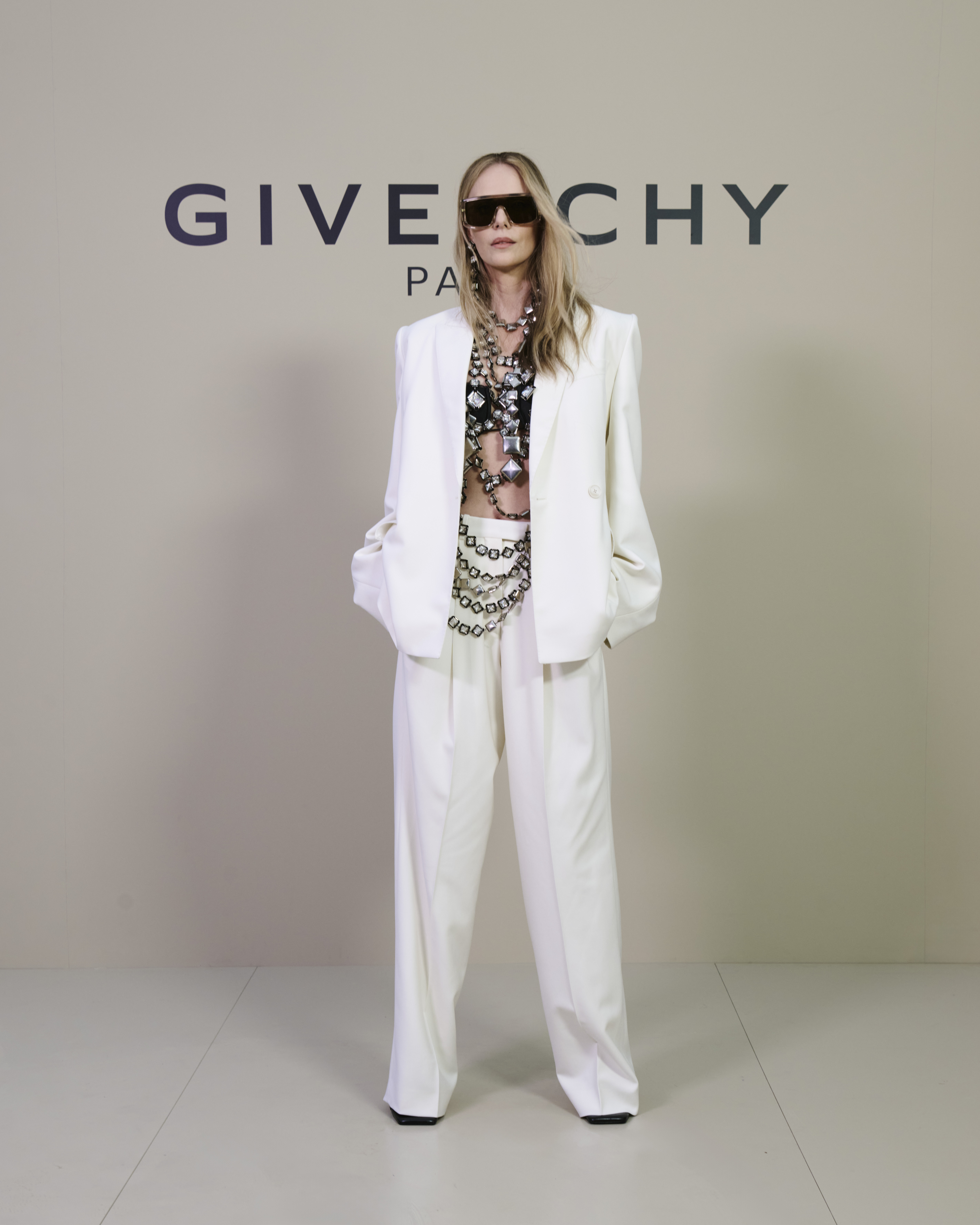 celebrities arrive at the Givenchy spring 2026 runway show during Paris Fashion Week