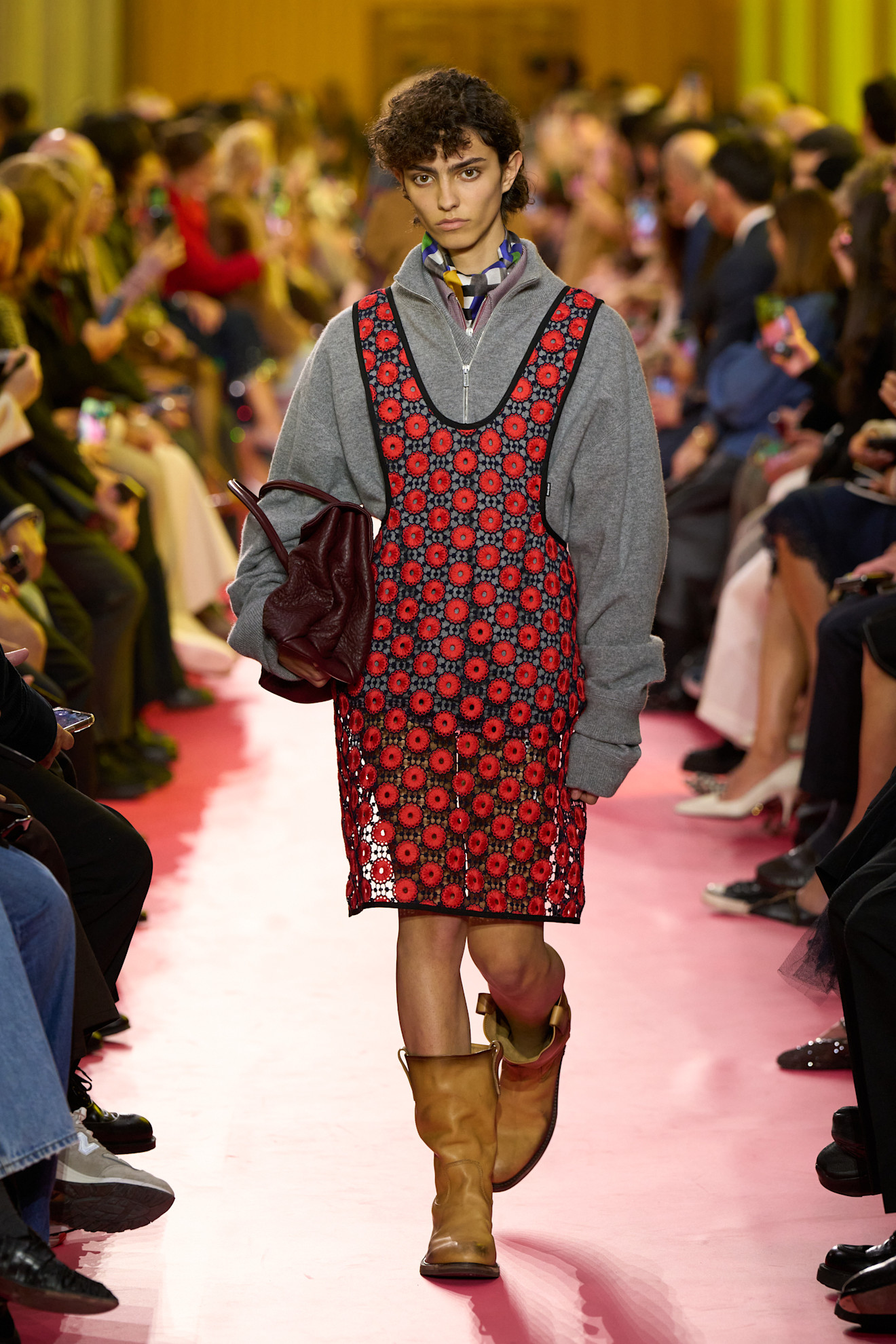 Model on the Miu Miu spring/summer 2026 runway.