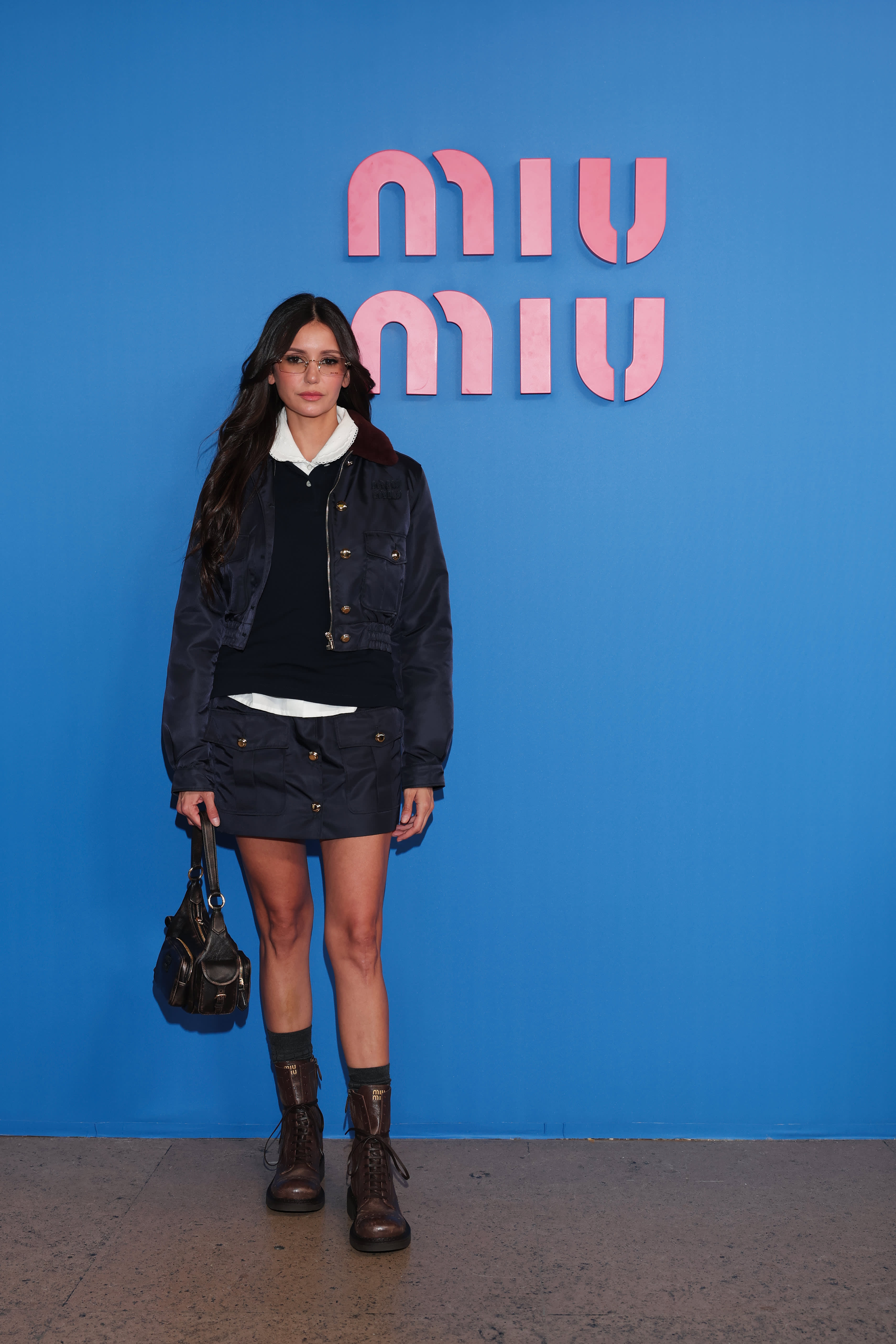 Celebrity attending Miu Miu spring/summer 2026 show.