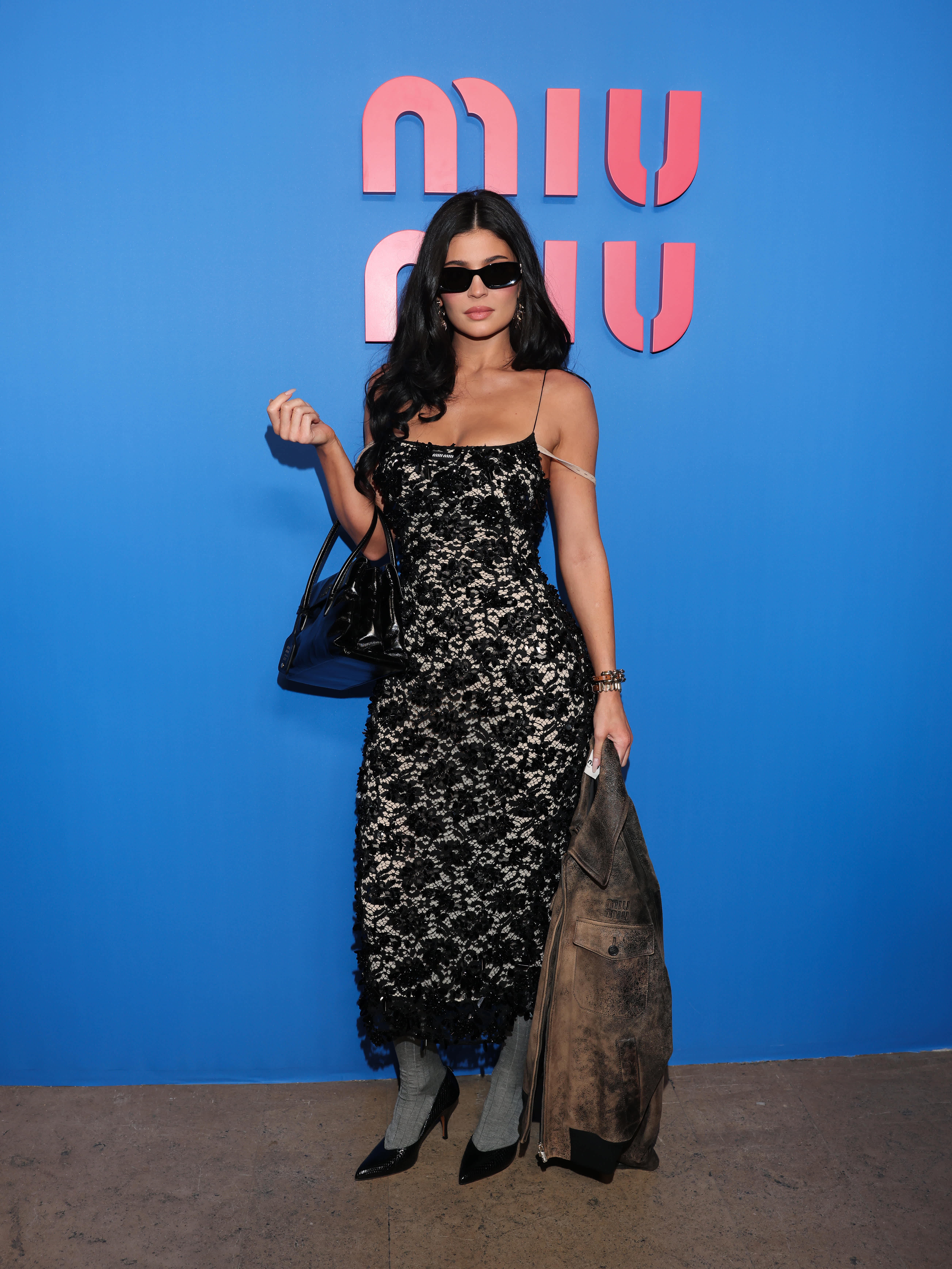 Celebrity attending Miu Miu spring/summer 2026 show.