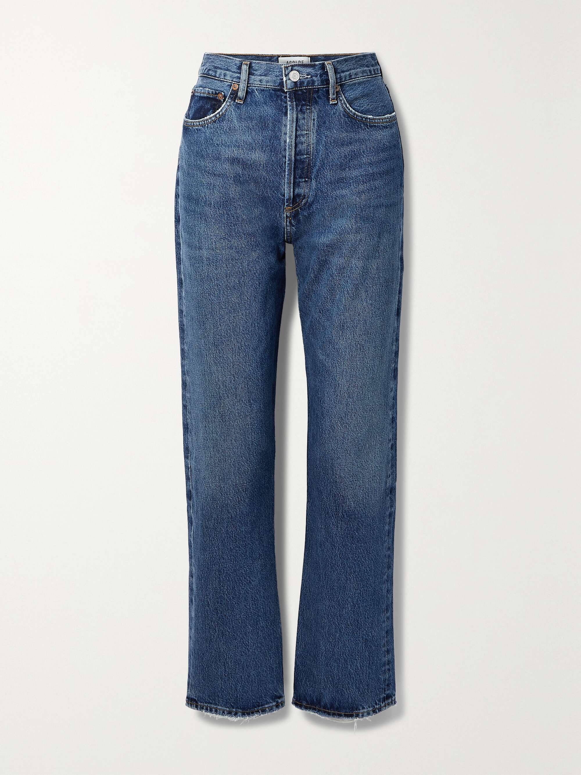 + Net Sustain &#039;90s Pinch Waist High-Rise Straight-Leg Organic Jeans