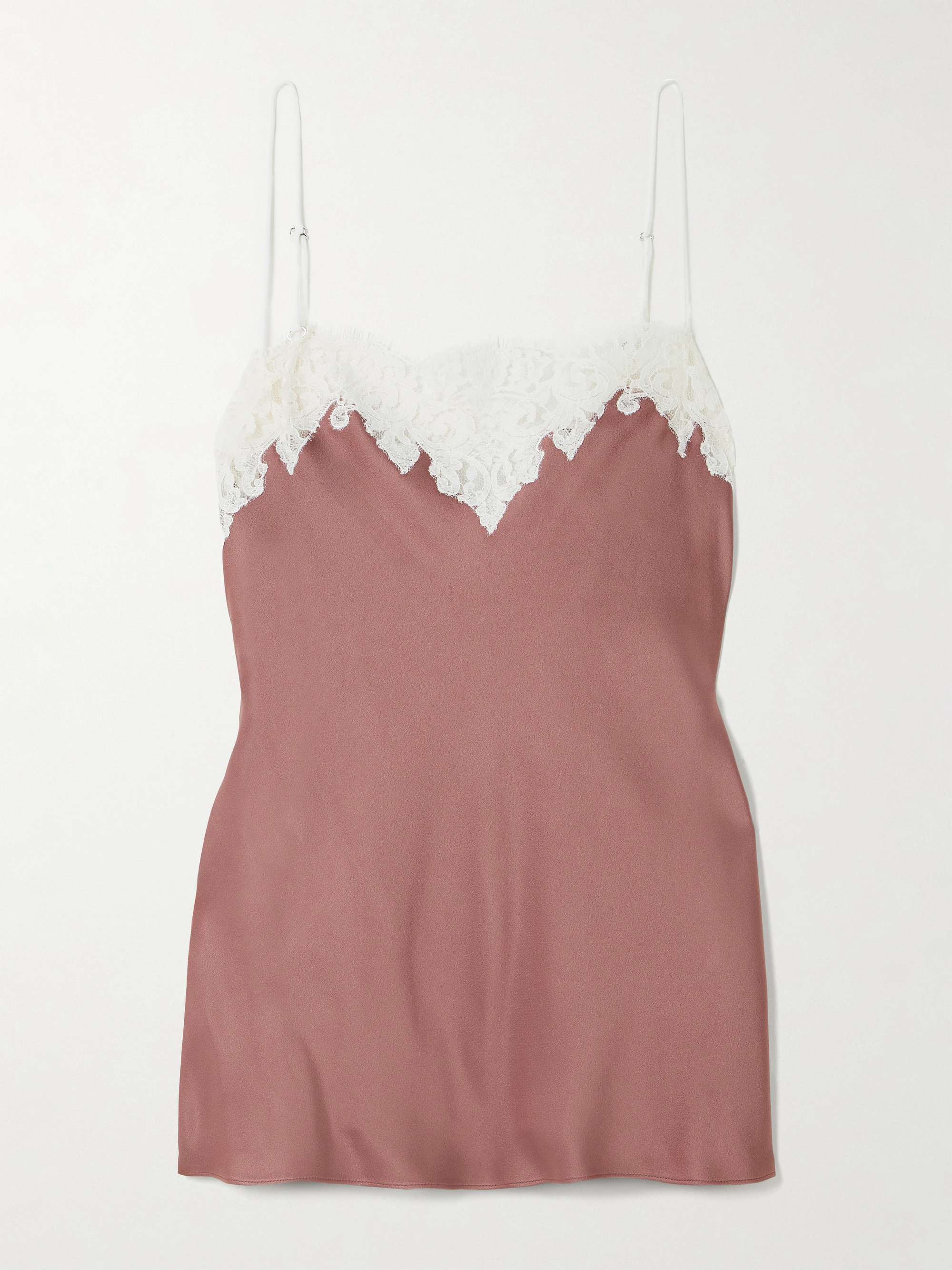 Lace-Trimmed Satin Camisole