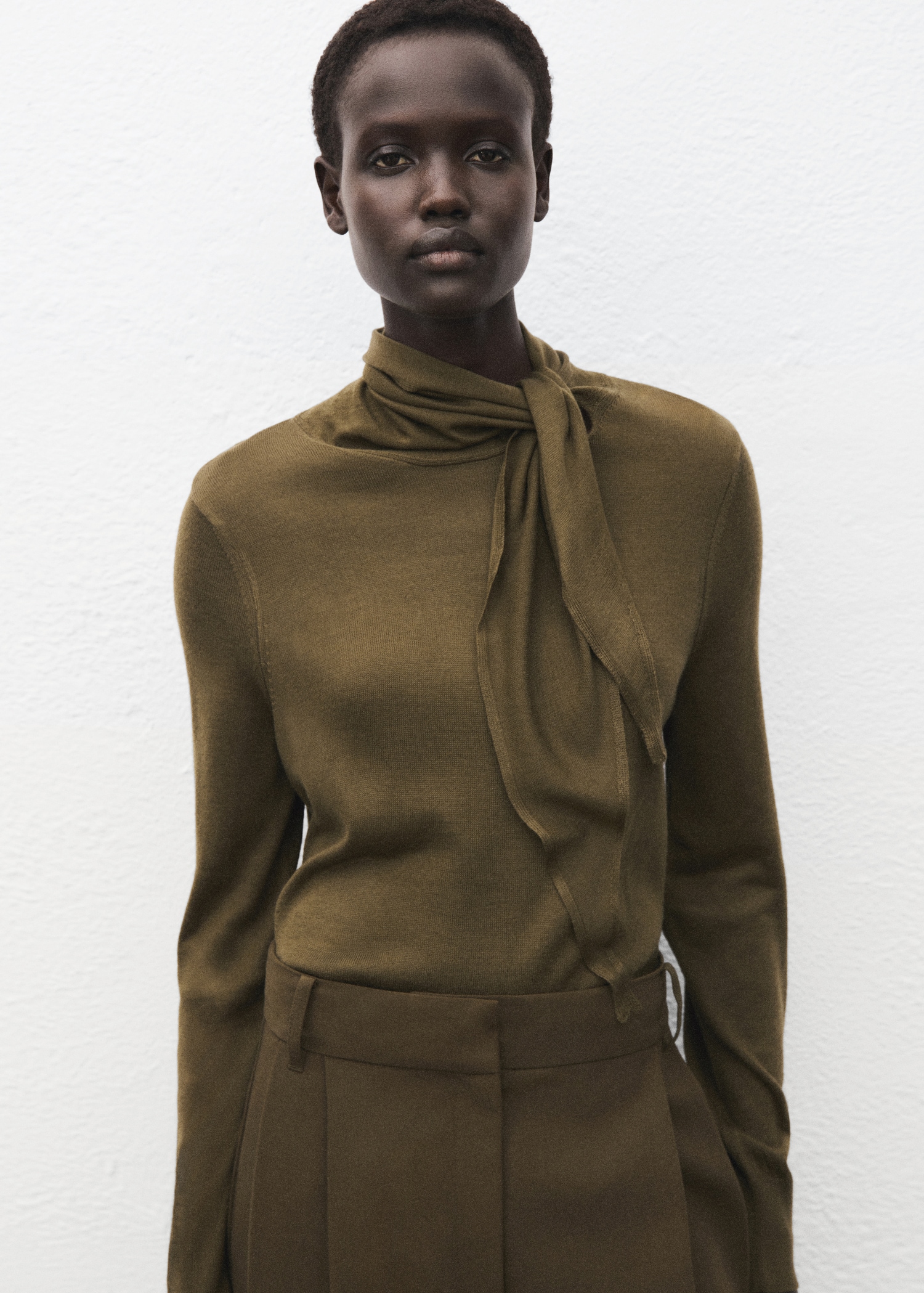 Turtleneck Sweater With Knot - Women | Mango Usa