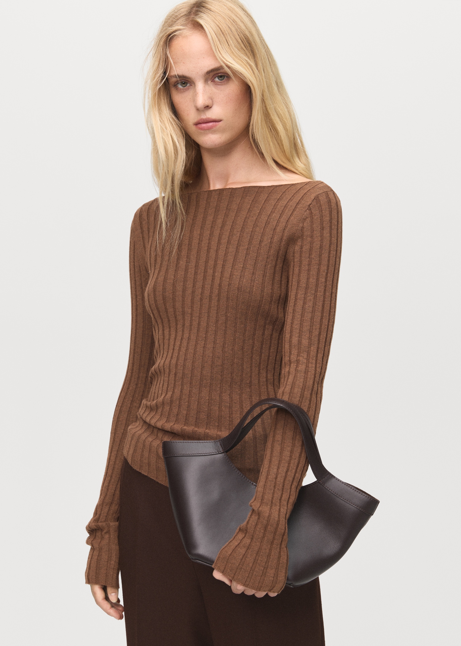Boat Neck Ribbed Sweater - Women | Mango Usa