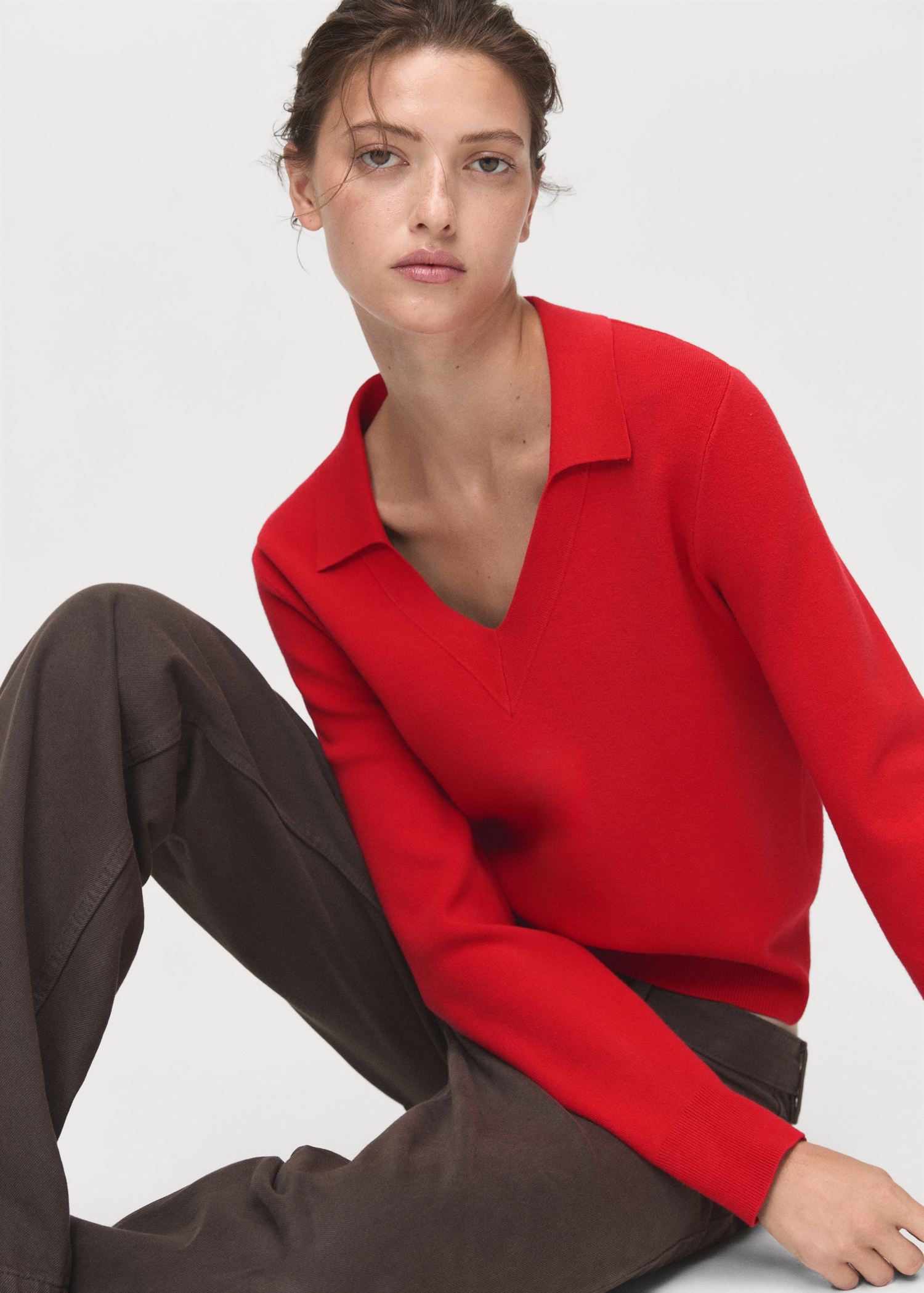 Fine-Knit V-Neck Sweater - Women | Mango Usa