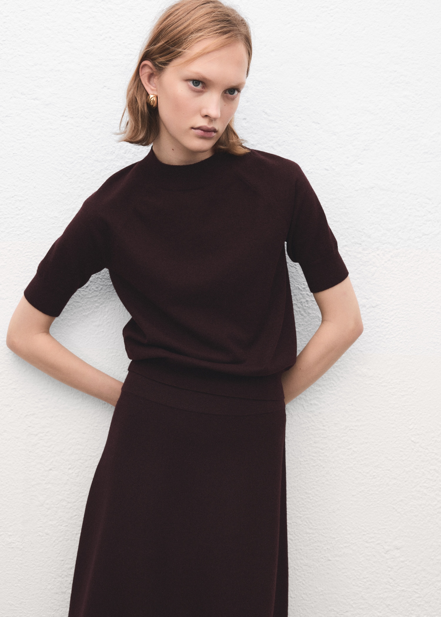 Short-Sleeved Wool-Blend Sweater - Women | Mango Usa