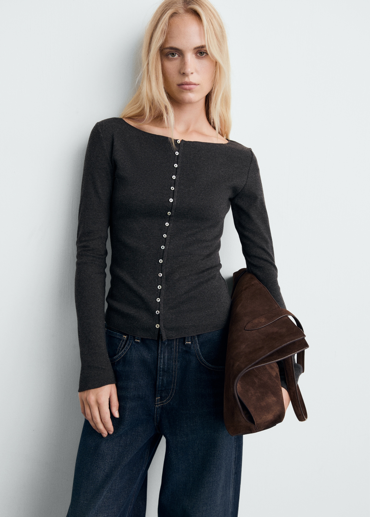 Boat Neck Cardigan With Buttons - Women | Mango Usa