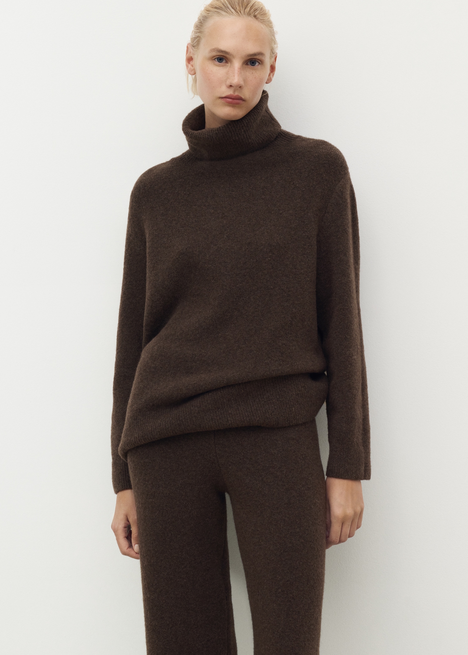 Turtleneck Knit Sweater - Women | Mango Usa