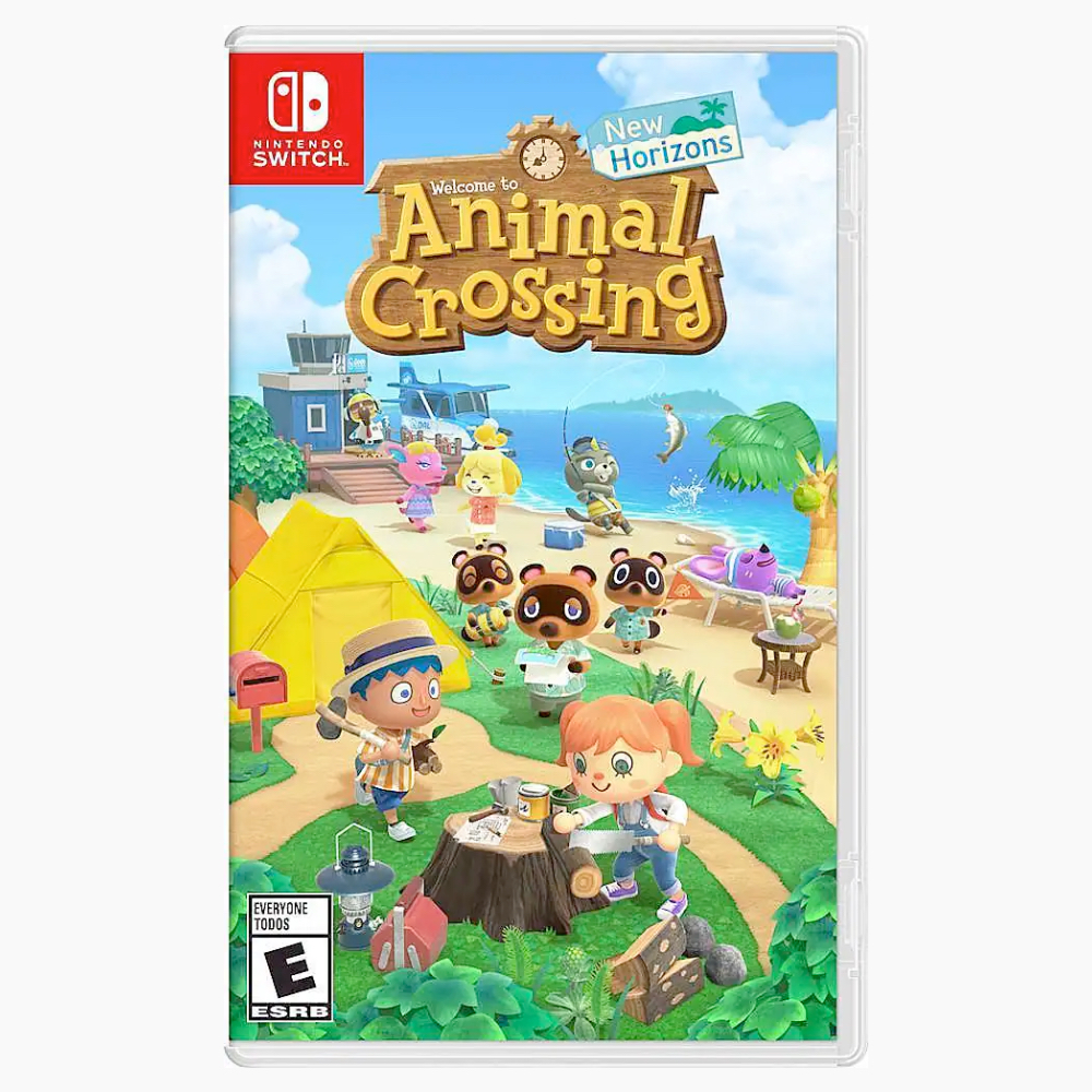Animal Crossing New World's case on a plain white background.