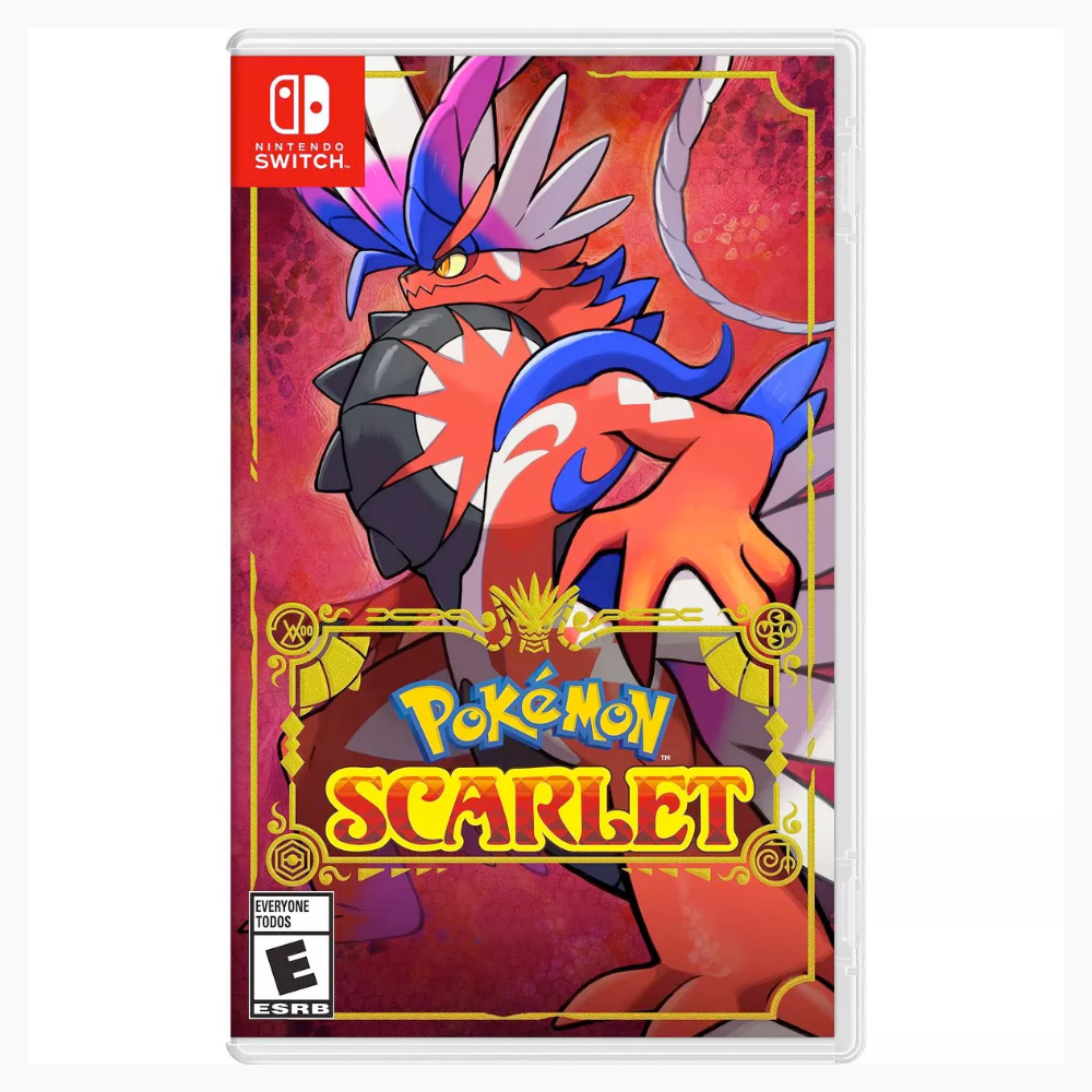Pokemon Scarlet case on a plain white background.