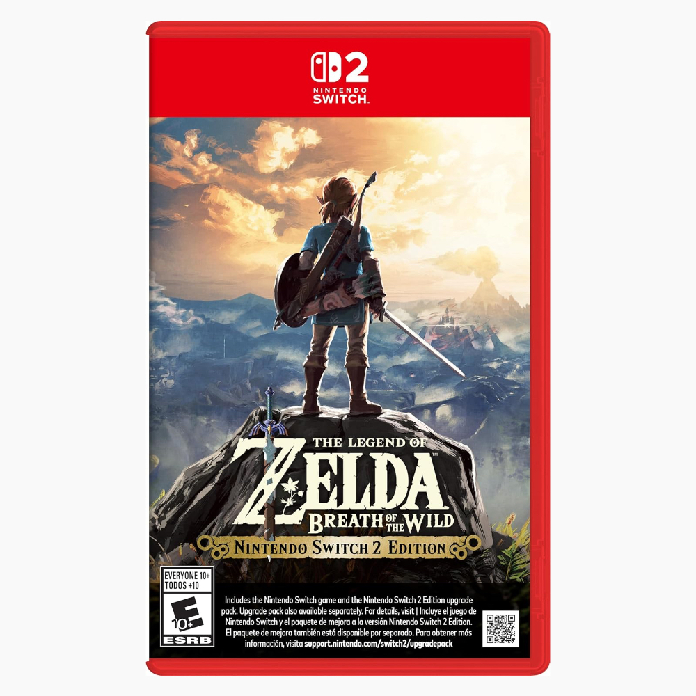 The Legend of Zelda Breath of the Wild Switch 2 Edition case on a plain white background.