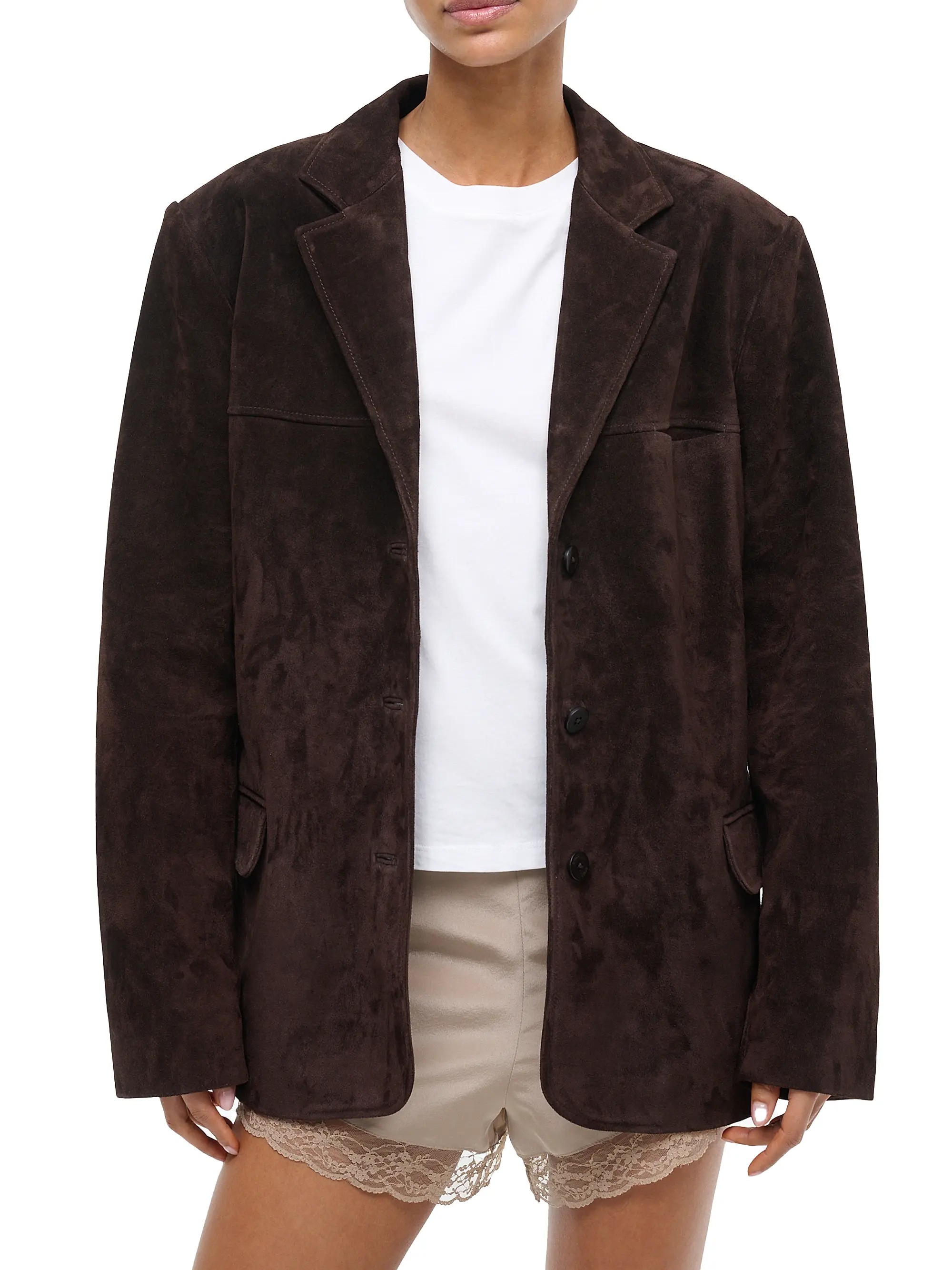 Staud, Natalie Suede Oversized Jacket