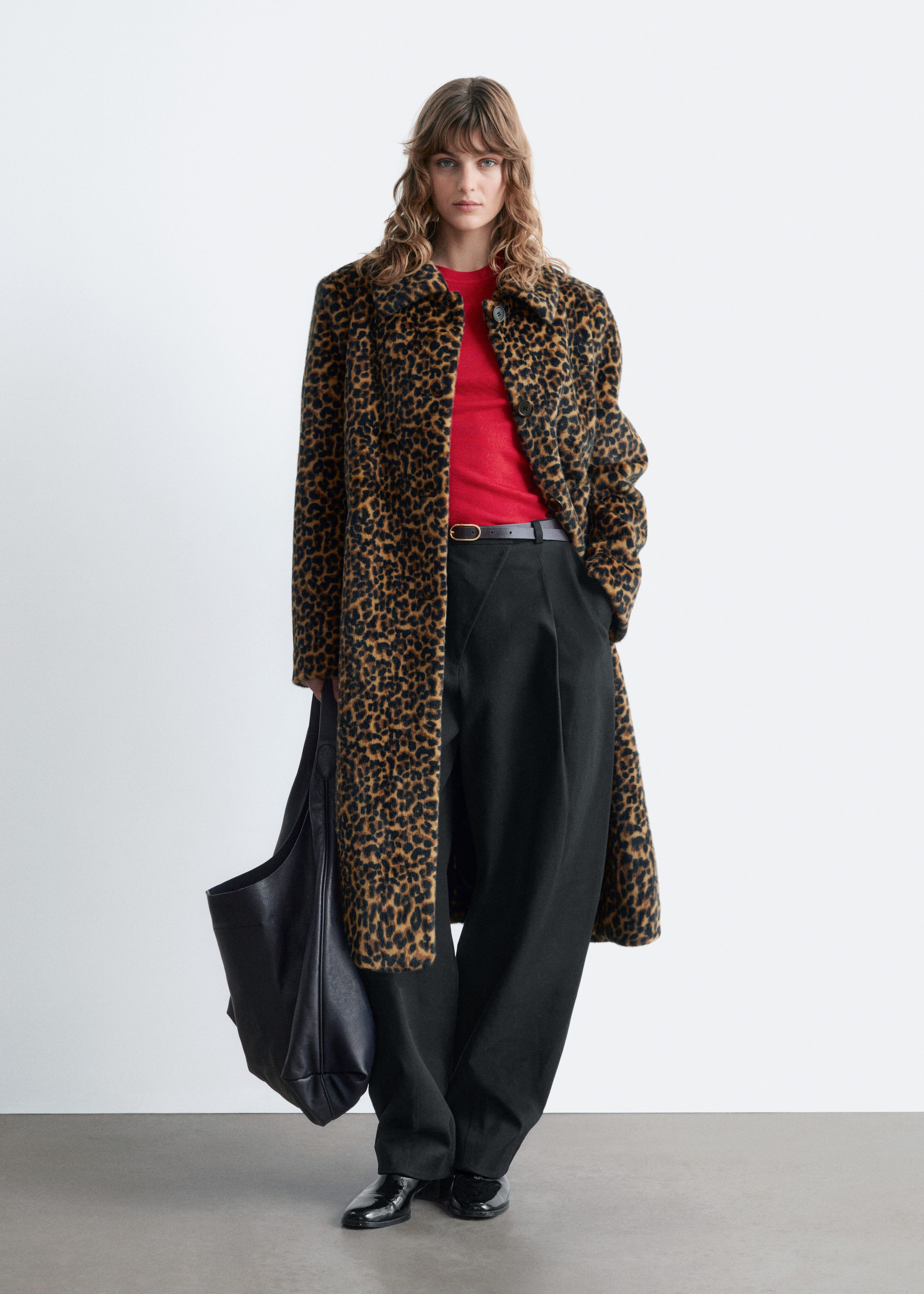 Faux Fur Leopard Coat