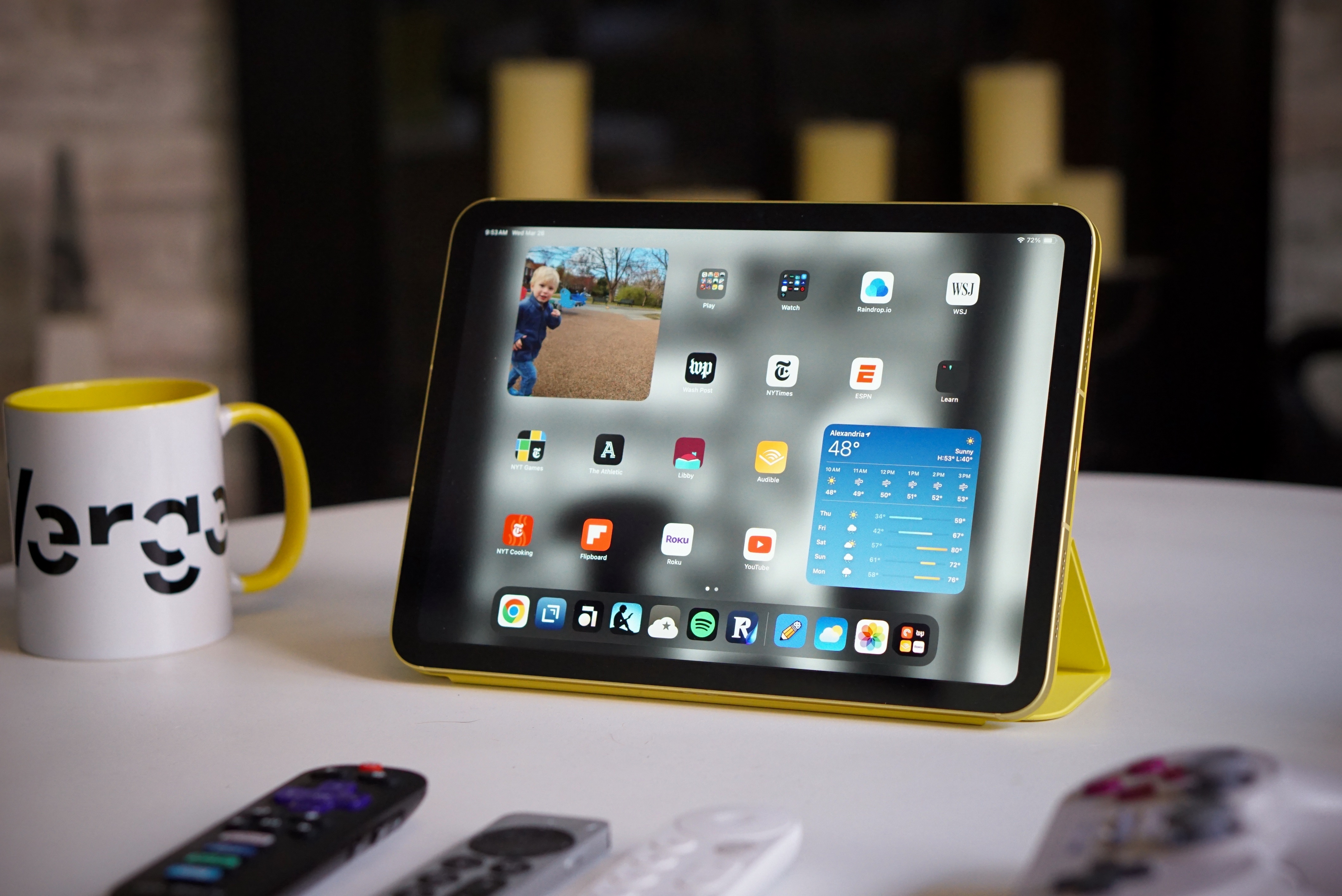 A photo of the 11th-generation iPad on a table.