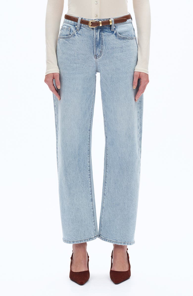 Mid Rise Barrel Jeans