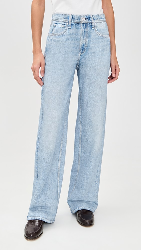 Rag &amp;amp; Bone Miramar Terry Pull on Wide Leg Jeans