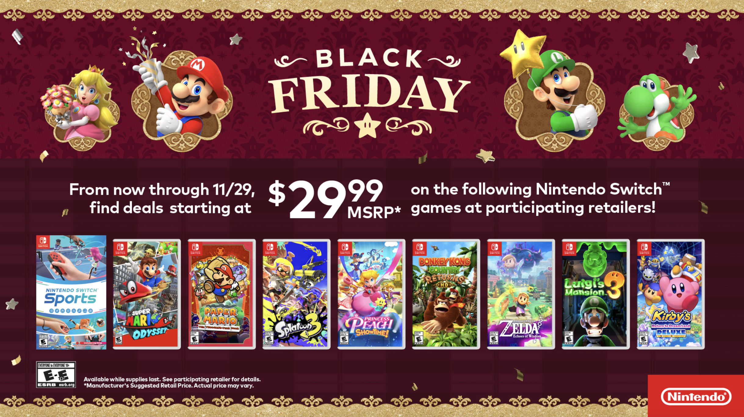 Nintendo Black Friday Deals