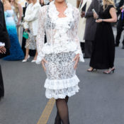 Black Tights Can Look Basic—Except When You Wear Them With Demi Lovato's Specific Skirt Trend