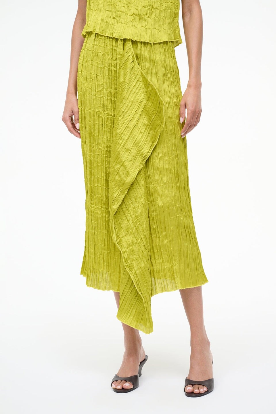 Mai Skirt | Chartreuse Plisse - Chartreuse / Xs