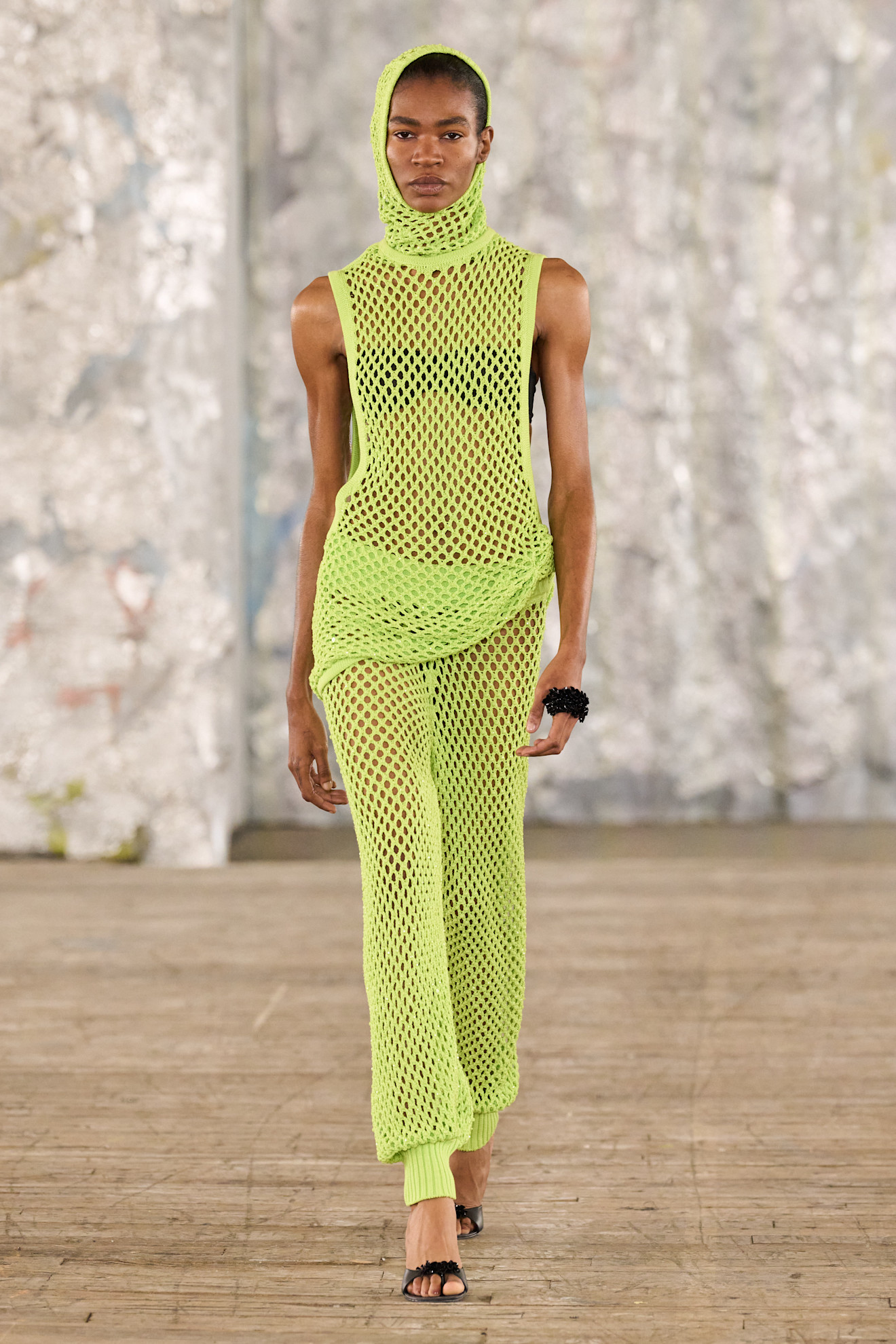 Diotima S/S 26 runway, acid green color trend
