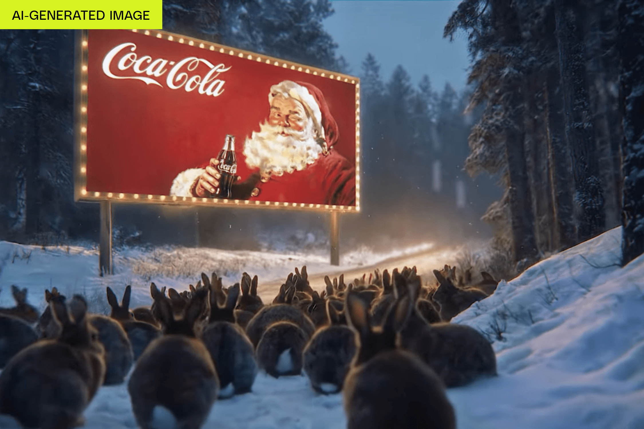 Coca Cola AI holiday ad 2025