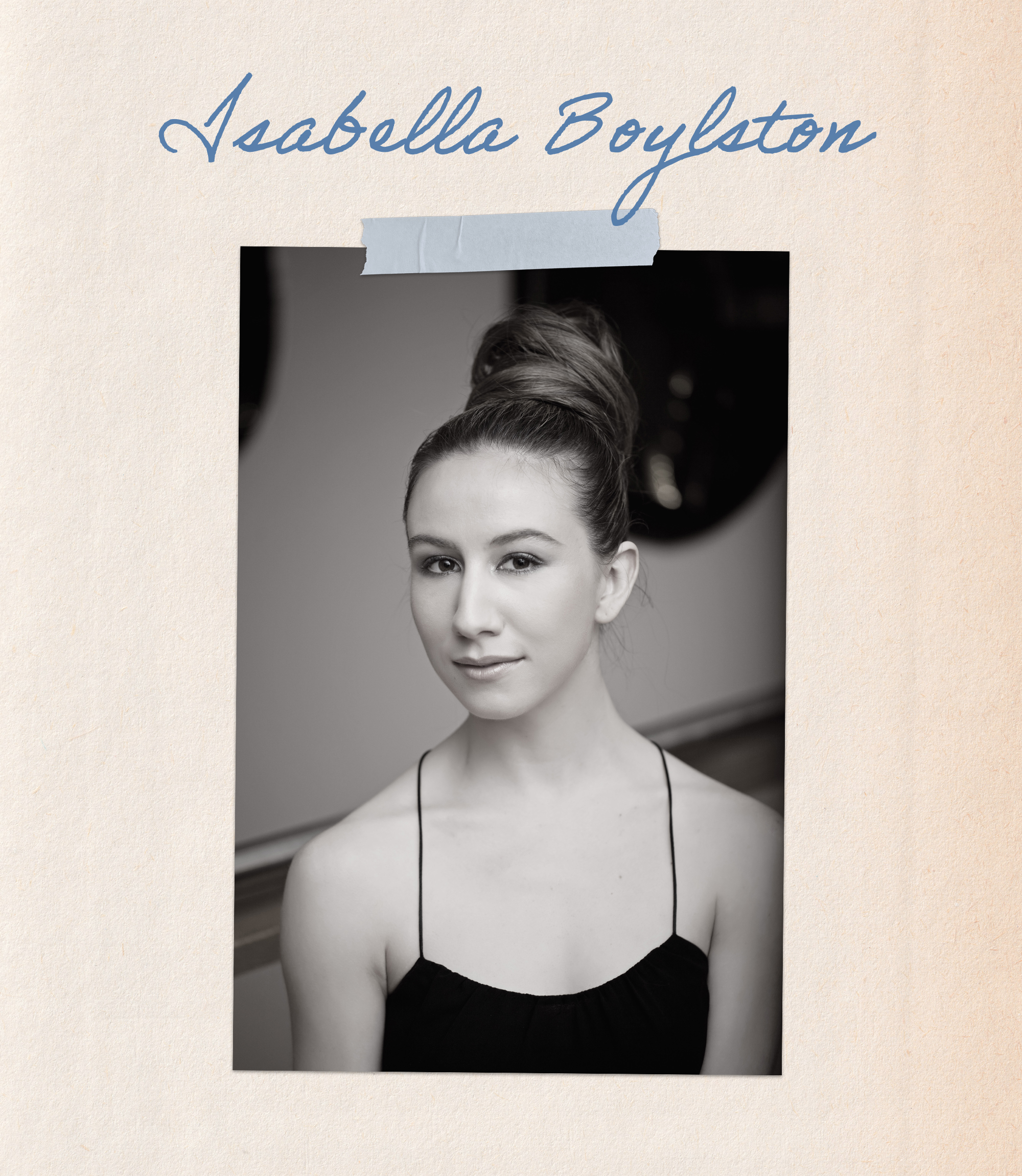 A headshot of American Ballet Theatre principal dancer Isabella Boylston
