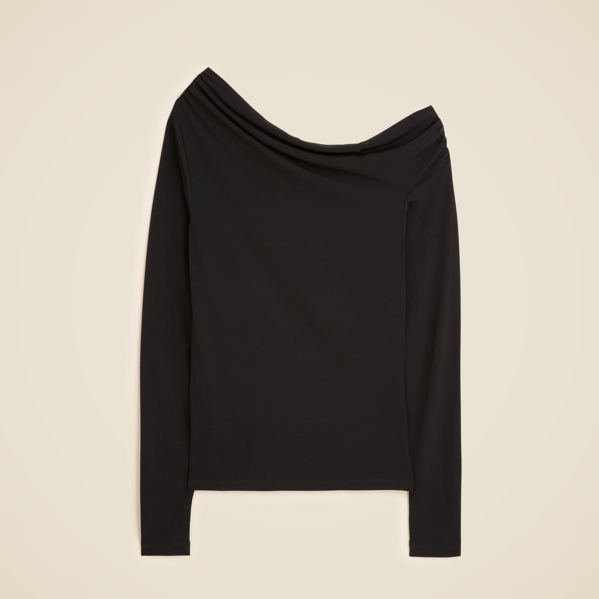 Matte Jersey Drapey Off-The-Shoulder Top