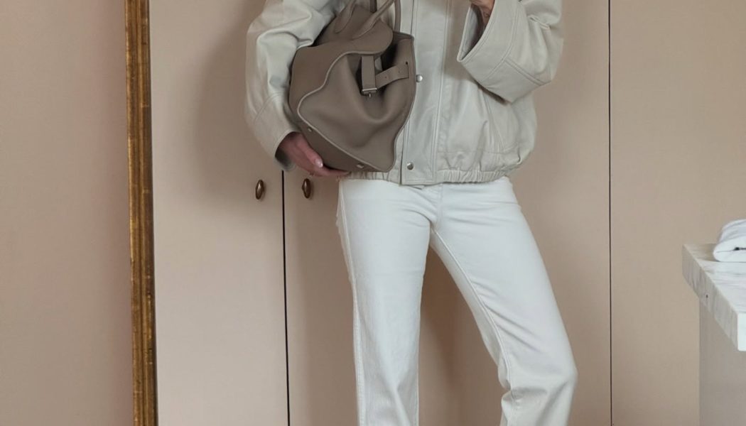 Fashion Insiders Are Swapping Bomber Jackets for Leather Funnel-Neck Jackets