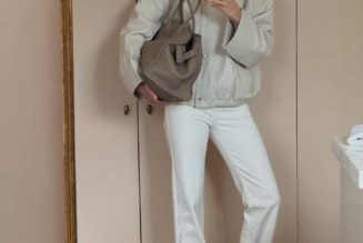 Fashion Insiders Are Swapping Bomber Jackets for Leather Funnel-Neck Jackets