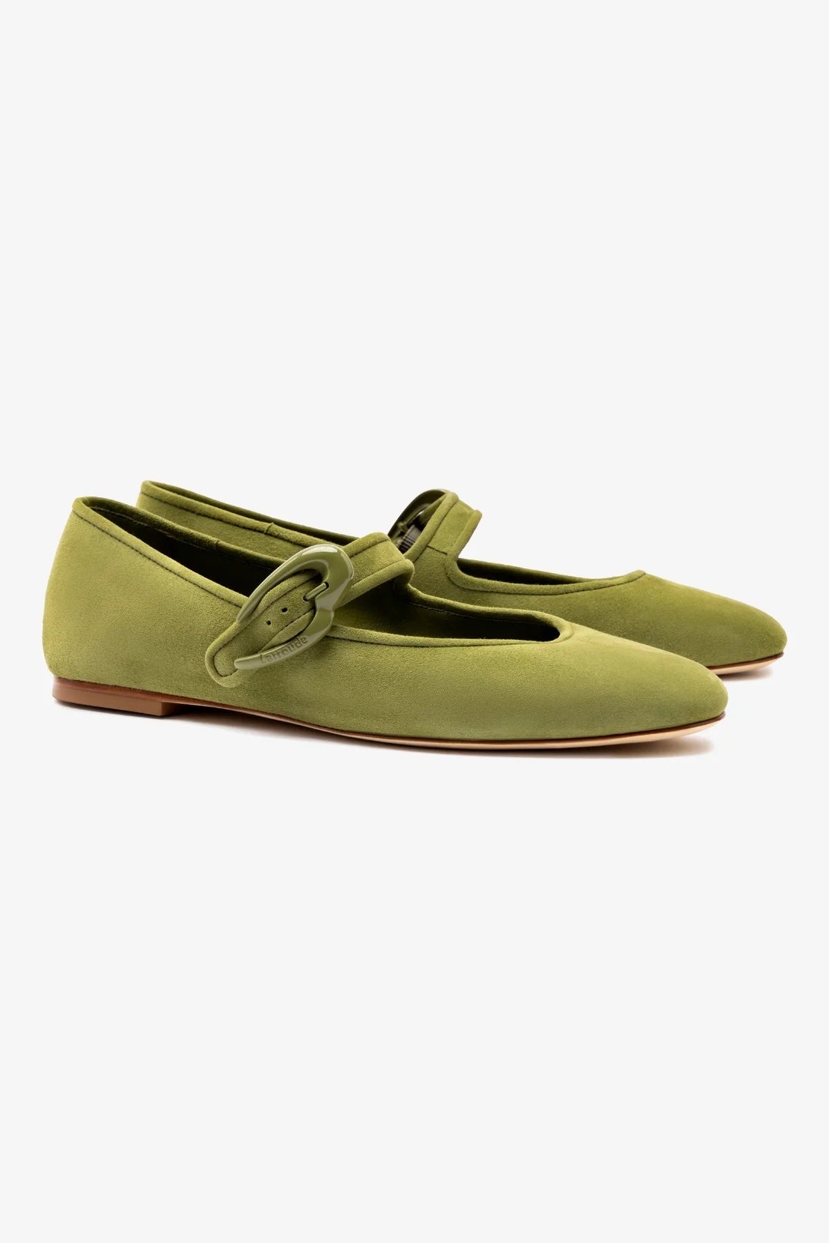 Larroud&amp;eacute;, Verona Ballet Flat in Seaweed Suede