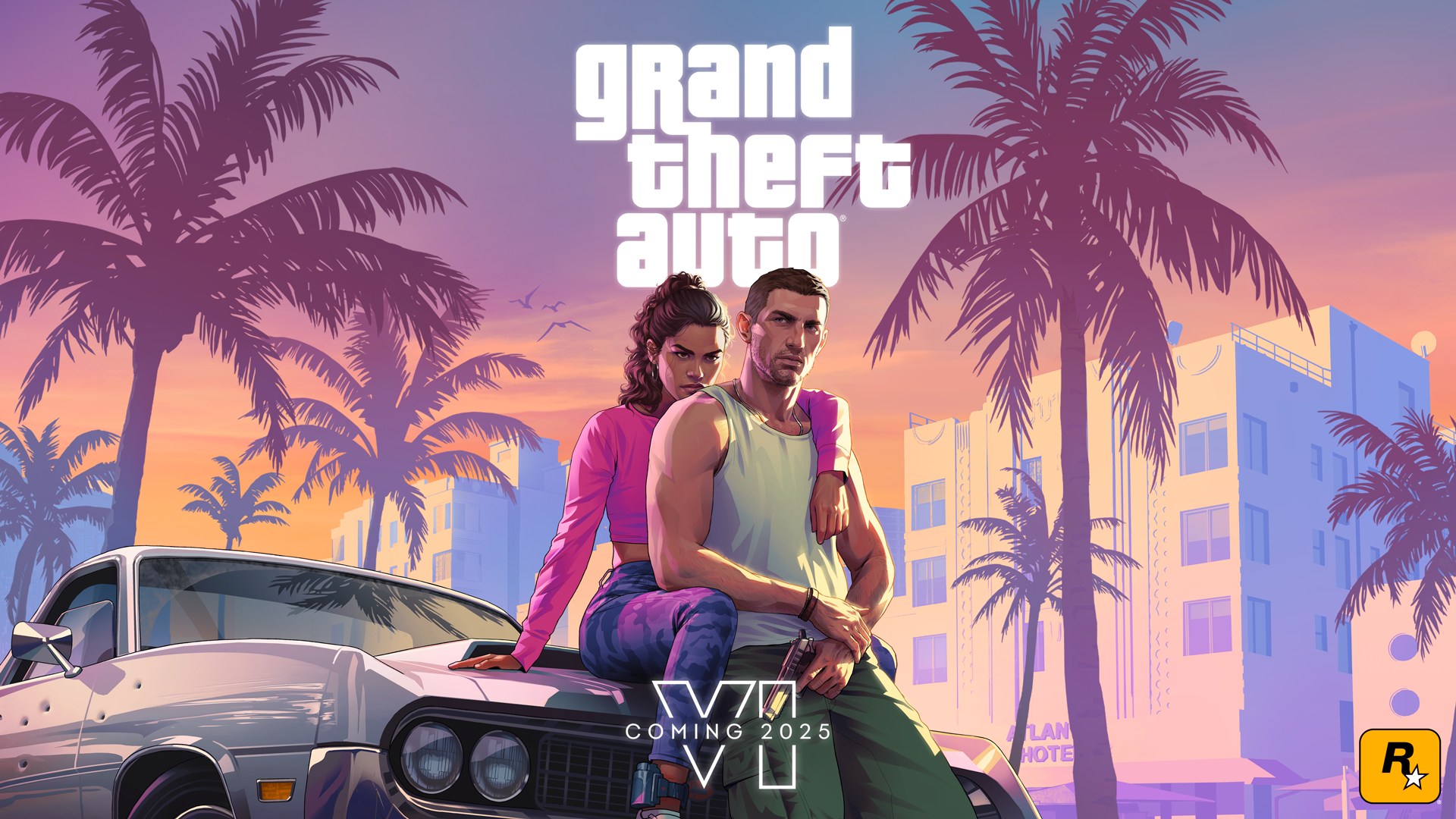 Promotional art for the video game Grand Theft Auto 6.