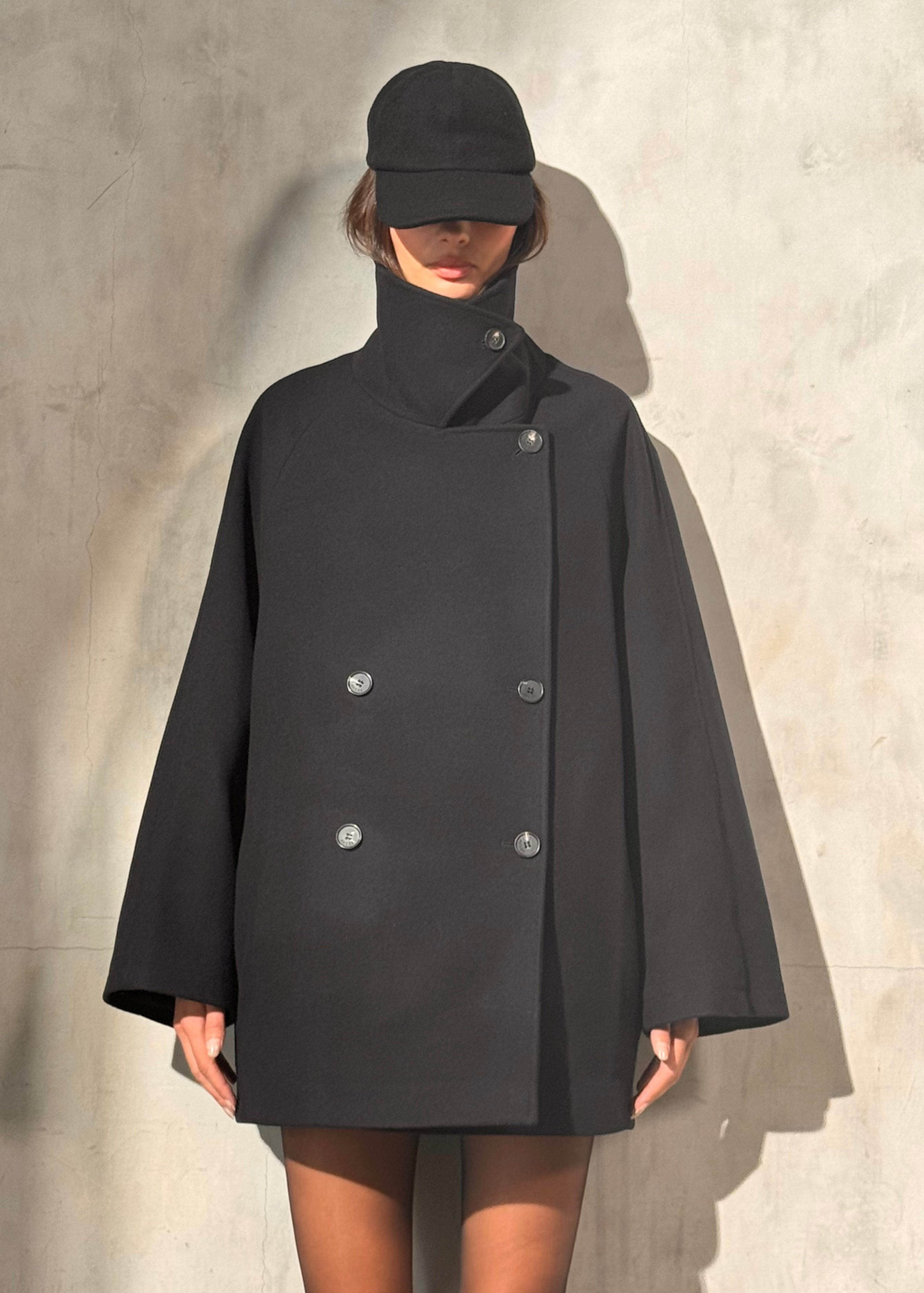 Italian Wool Peacoat &amp;ndash; Noir