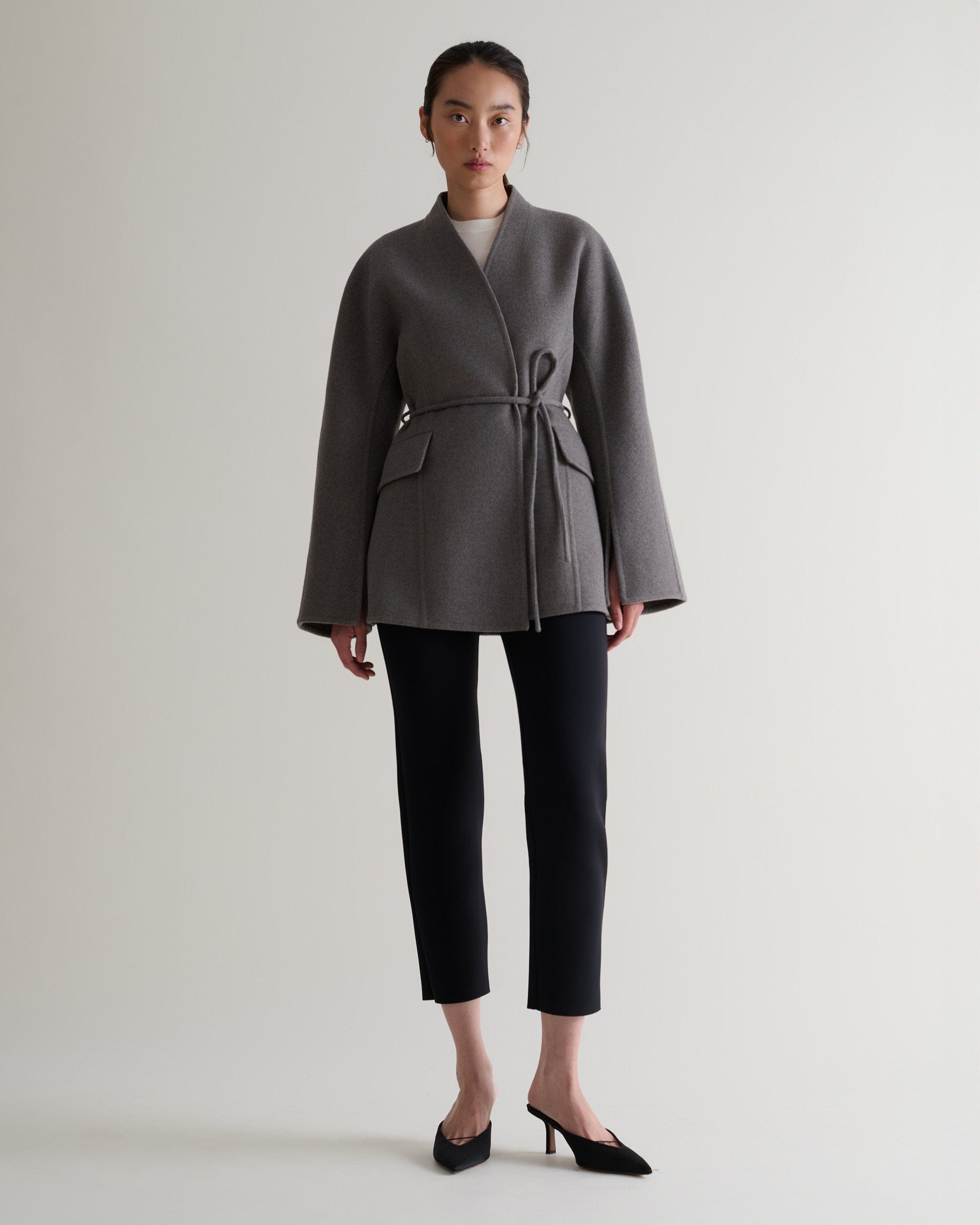Women's Cashmere Wool Sculptural Jacket - Fawn
