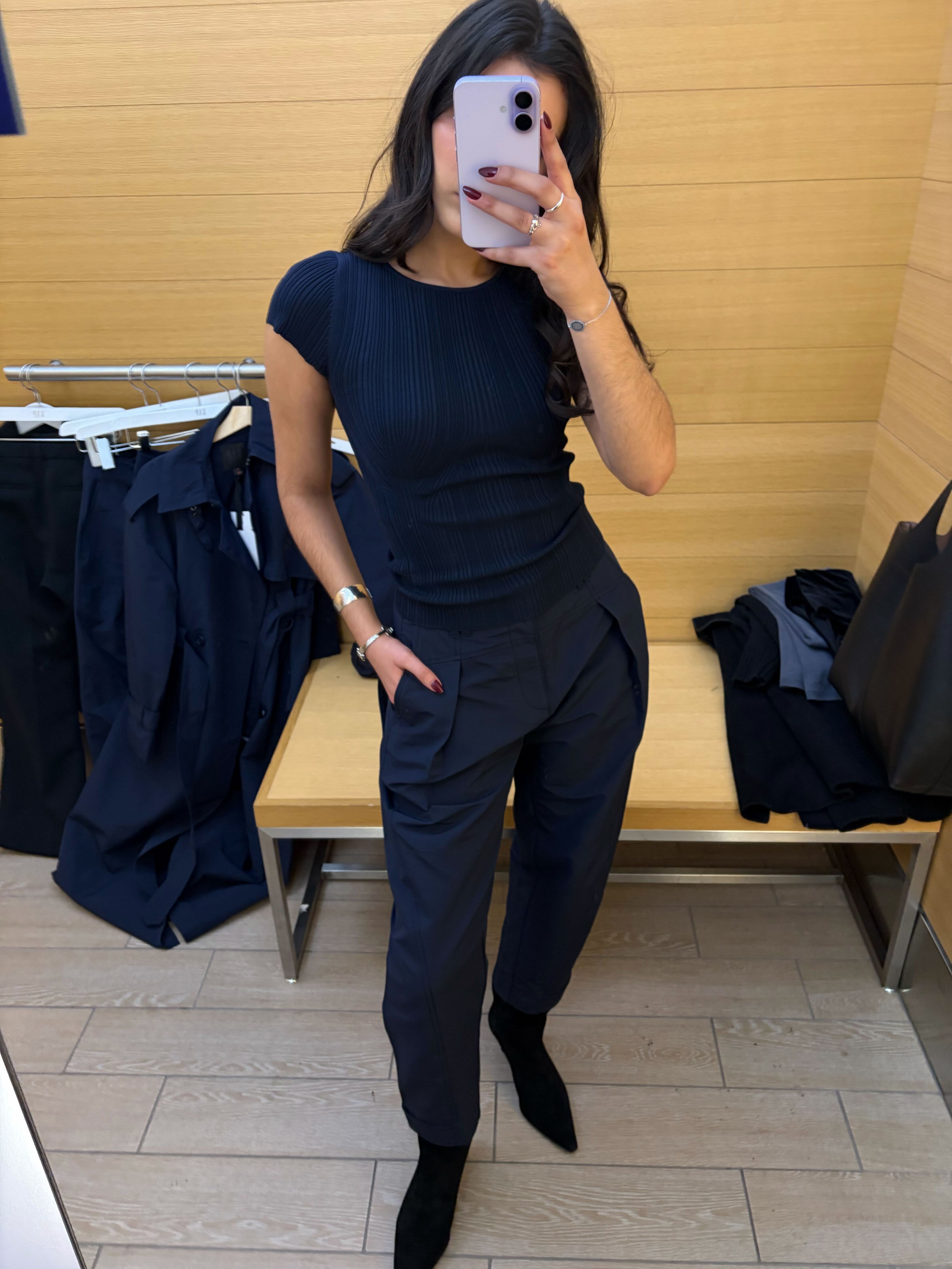 WWW Editor Josephine Hadjiloucas tries on the Gap Studio Winter Collection 2025