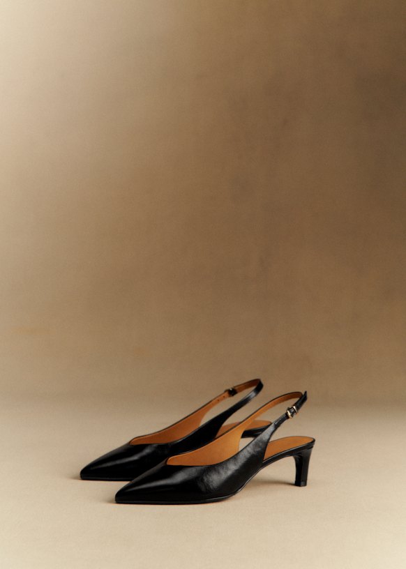 Serena High Heels - Vintage Black - Bovine Leather - S&amp;eacute;zane