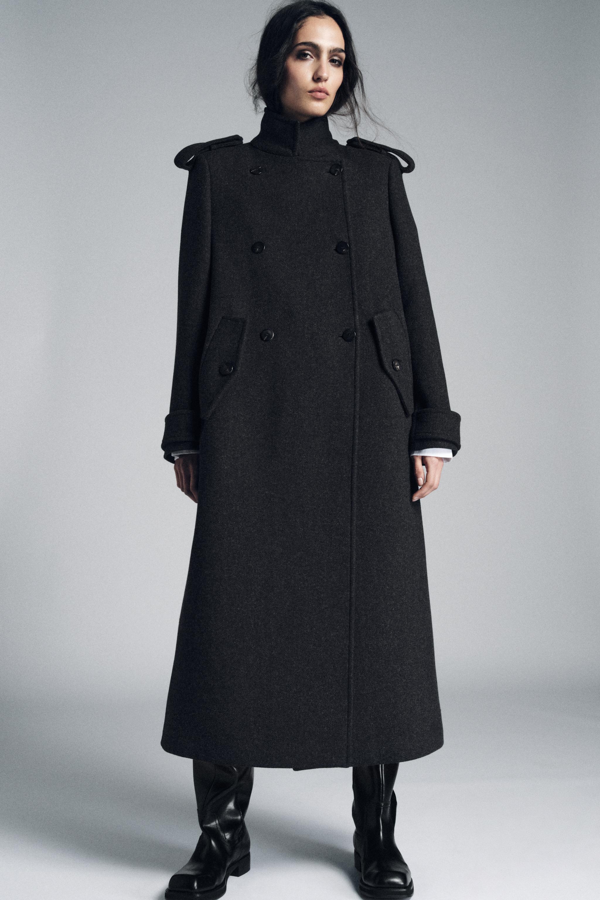 Long Wool Coat Zw Collection Limited Edition
